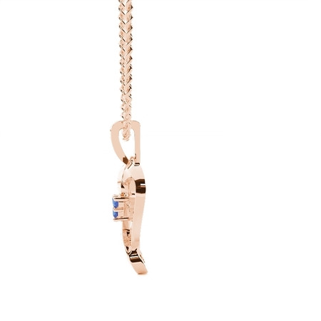 Zinkeneinstellung Blue Sapphire Heart Anhänger