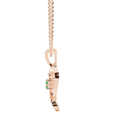 Zinkeneinstellung Smaragdherz Anhänger