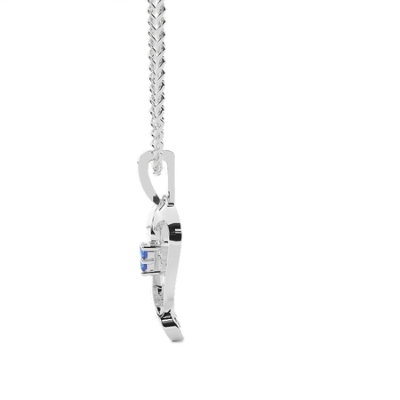 Zinkeneinstellung Blue Sapphire Heart Anhänger