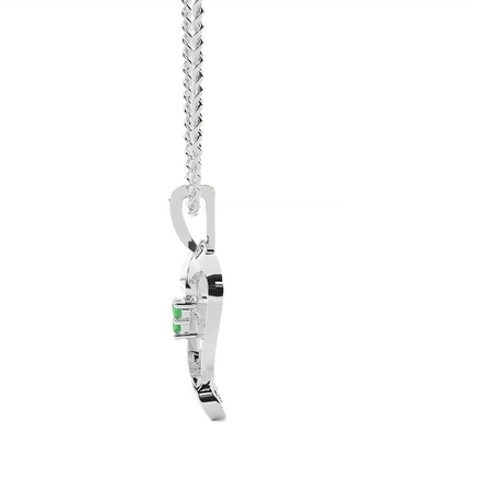 Zinkeneinstellung Smaragdherz Anhänger