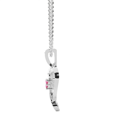 Zinkeneinstellung Rubinherzanhänger