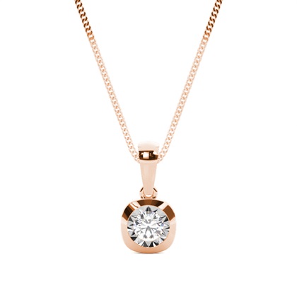 Rose Gold Chain Diamond Pendants