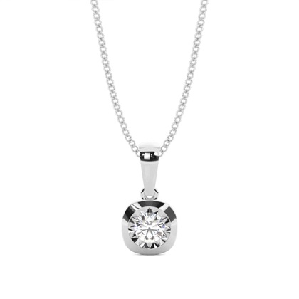 Illusion Plate Prong Setting Pendant