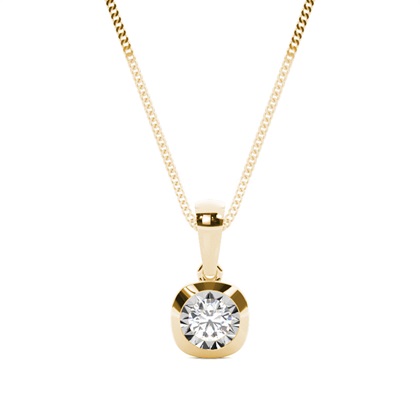 Yellow Gold Chain Diamond Pendants
