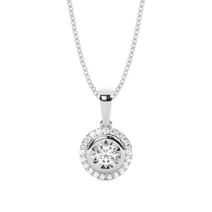 Illusion Plate Prong Setting Pendant