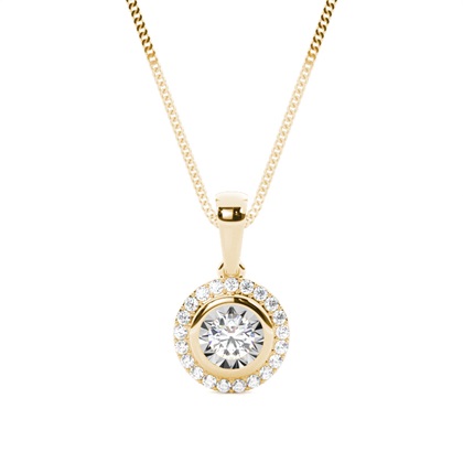 Yellow Gold Chain Diamond Pendants
