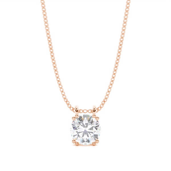 Prong Setting Moissanite Solitaire Pendant