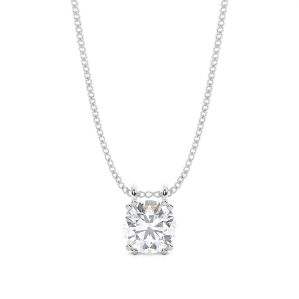 Prong Setting Moissanite Solitaire Pendant