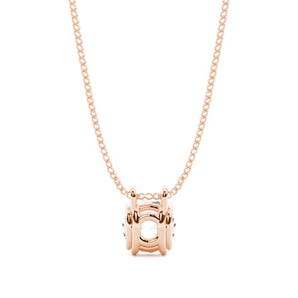 Prong-Einstellung Diamant Solitaire Anhänger