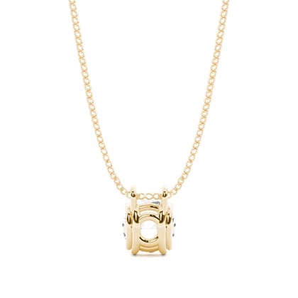 Prong-Einstellung Diamant Solitaire Anhänger