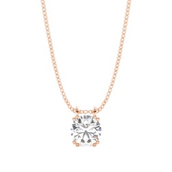 Prong-Einstellung Diamant Solitaire Anhänger
