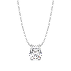 Prong-Einstellung Diamant Solitaire Anhänger