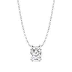 Prong Setting Moissanite Solitaire Pendant