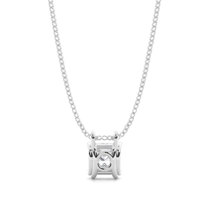 Prong-Einstellung Moissanit Solitaire Anhänger