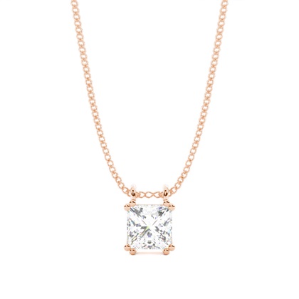 Rose Gold Solitaire Diamond Pendants