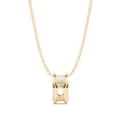 Prong-Einstellung Moissanit Solitaire Anhänger