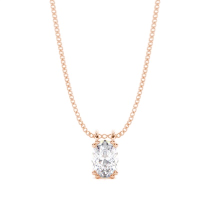 Prong Setting Moissanite Solitaire Pendant