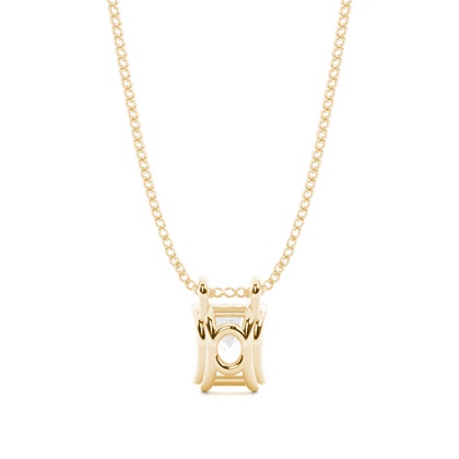 Prong-Einstellung Diamant Solitaire Anhänger