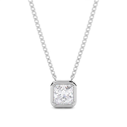 Princess Cut Diamond Pendants