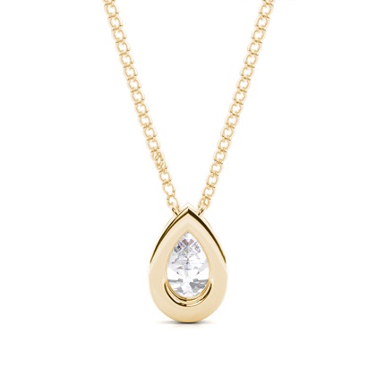 Yellow Gold Moissanite Pendants