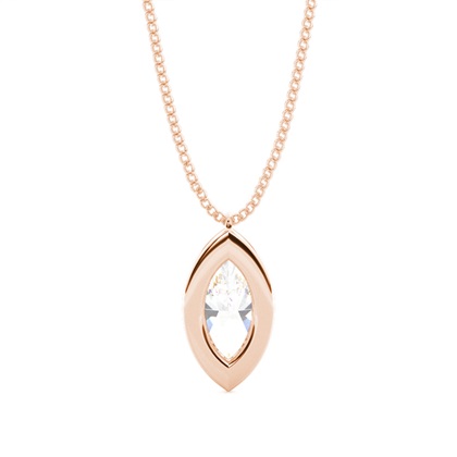 Prong-Einstellung Diamant Solitaire Anhänger