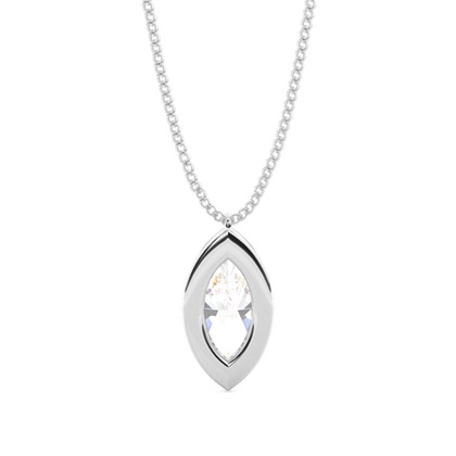 Prong-Einstellung Diamant Solitaire Anhänger