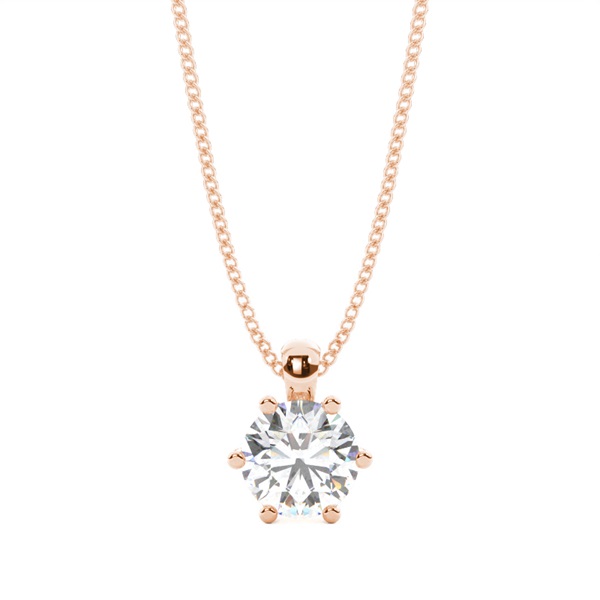 Prong Setting Diamond Solitaire Pendant