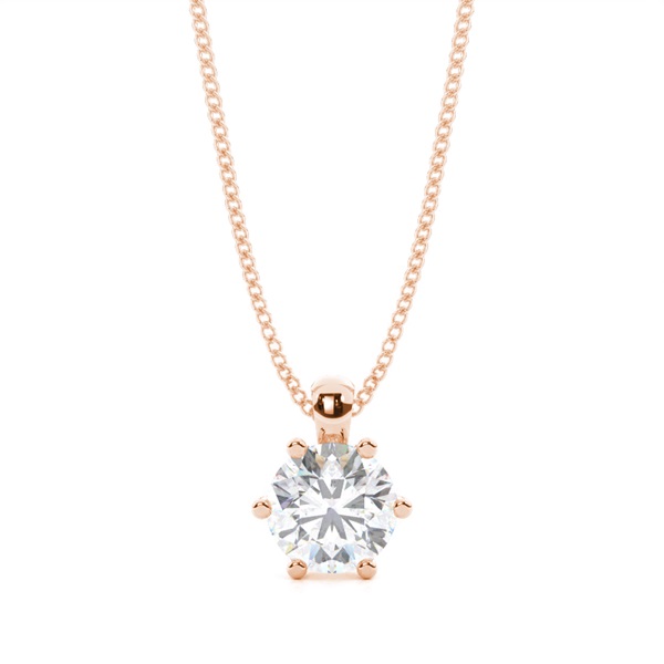 Prong Setting Moissanite Solitaire Pendant