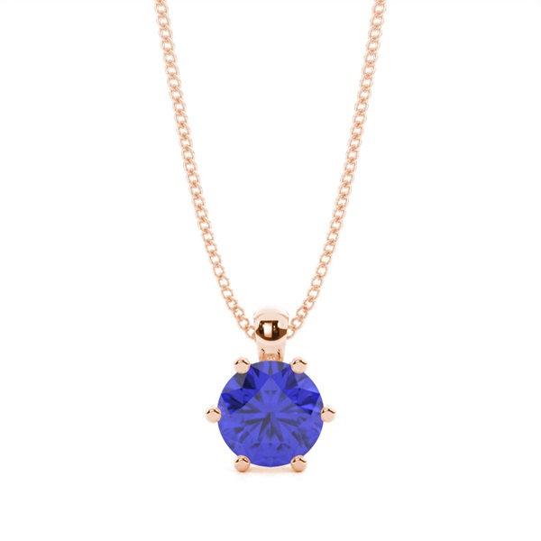 Prong Setting Tanzanite Solitaire Pendant