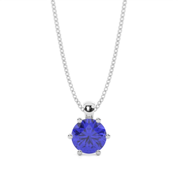 Prong Setting Tanzanite Solitaire Pendant