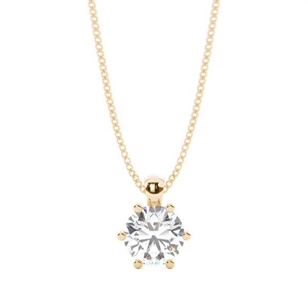 Prong Setting Diamond Solitaire Pendant
