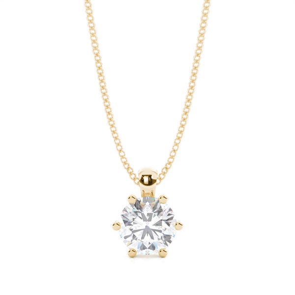 Prong Setting Moissanite Solitaire Pendant