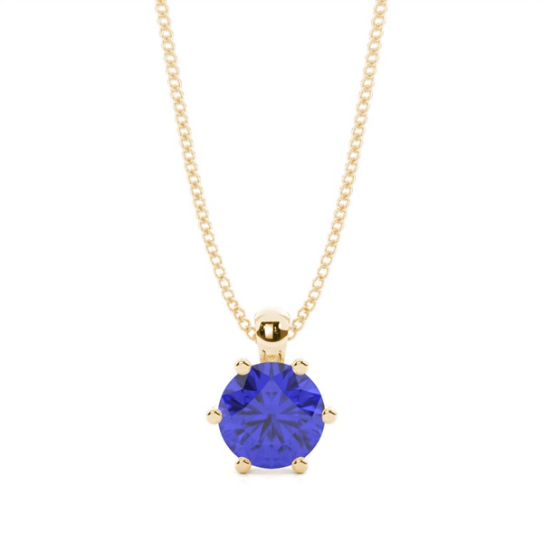 Prong Setting Tanzanite Solitaire Pendant