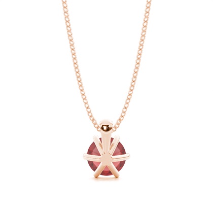 Granat-Solitär-Anhänger in Krappenfassung