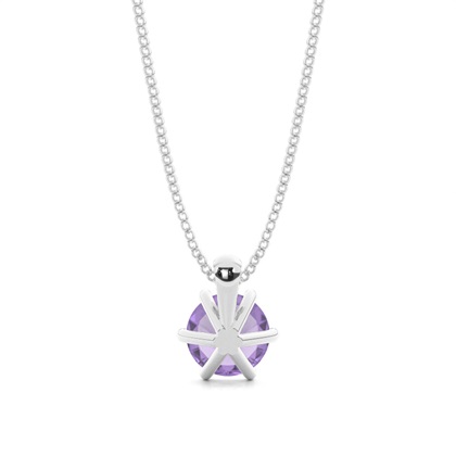 Amethyst-Solitär-Anhänger in Krappenfassung