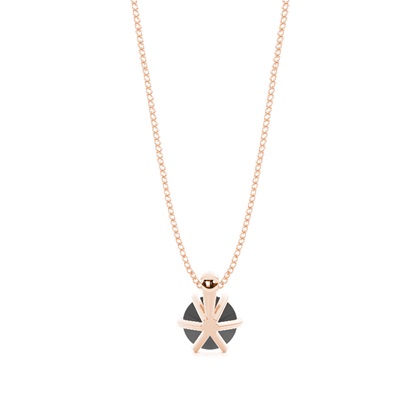 Solitär-Anhänger mit schwarzem Brillanten