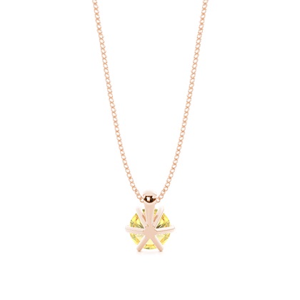 Gelber Diamant Solitär Anhänger