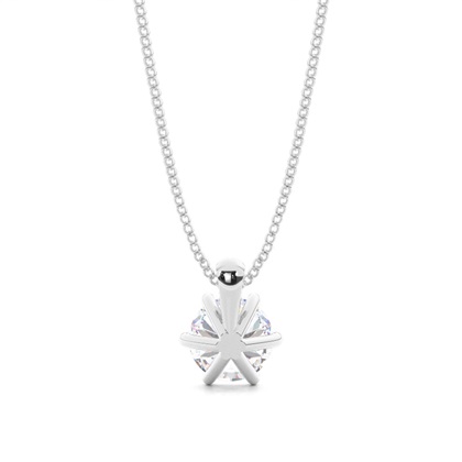 Prong-Einstellung Moissanit Solitaire Anhänger