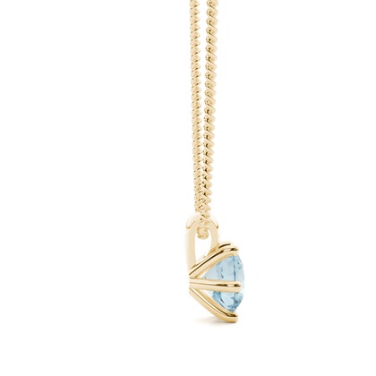 Aquamarin-Solitär-Anhänger in Krappenfassung