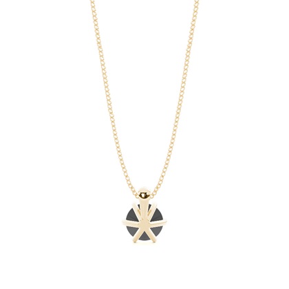 Solitär-Anhänger mit schwarzem Brillanten