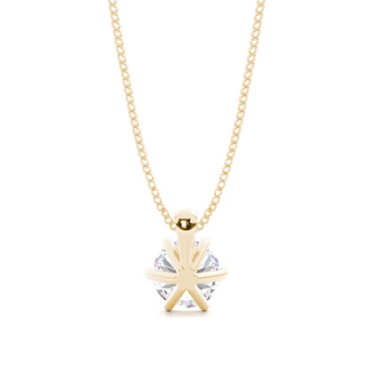 Prong-Einstellung Moissanit Solitaire Anhänger