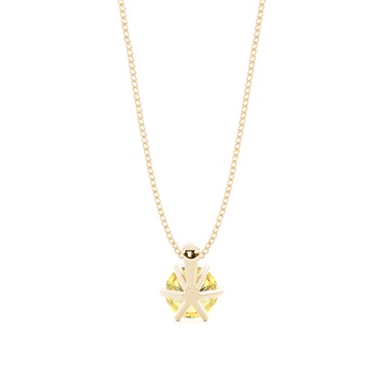 Gelber Diamant Solitär Anhänger