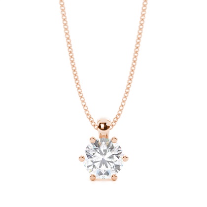 Prong Setting Moissanite Solitaire Pendant