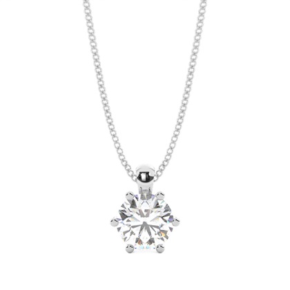 Prong Setting Diamond Solitaire Pendant