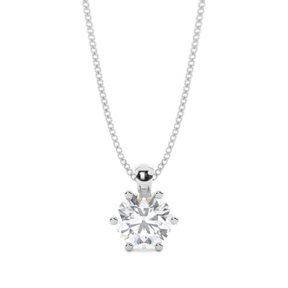Prong Setting Moissanite Solitaire Pendant