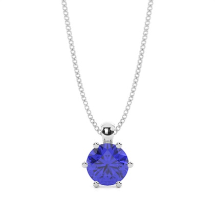 Prong Setting Tanzanite Solitaire Pendant