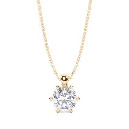 Prong Setting Moissanite Solitaire Pendant