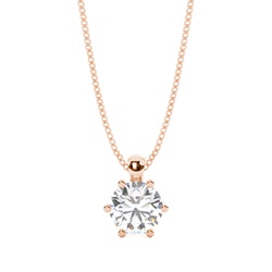 Prong Setting Diamond Solitaire Pendant