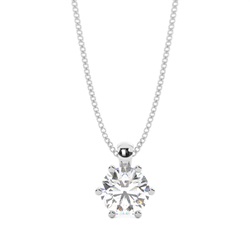 Prong-Einstellung Diamant Solitaire Anhänger