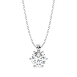 Prong Setting Moissanite Solitaire Pendant